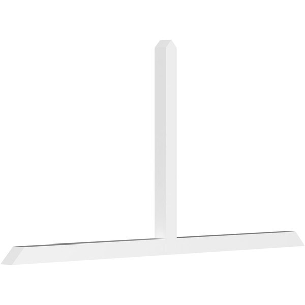 Ekena Millwork Portland Architectural Grade PVC Gable Bracket, 108"W x 54"H x 4"D x 4"F, 12/12 Pitch GBP108X54X0404POR00 - main